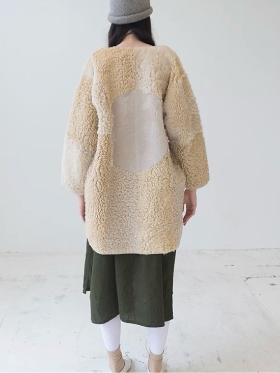 Milena Silvano Jackets & Blazers - Milena Silvano Moon Coat Tonal Shearling Reversible Size S